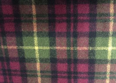 China Super Soft Woolen Scottish Fabric , Check Upholstery Fabric Warm for sale