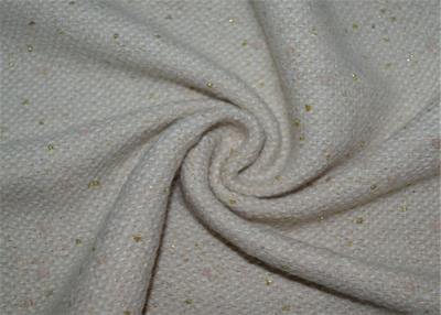 China Fancy Tweed Wool Blended Fabric White wool beautiful clothes for sale