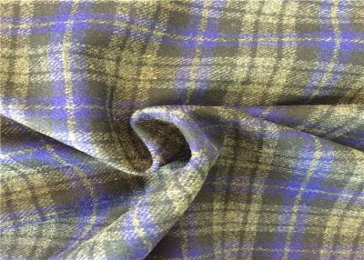 China 400g/M Soft Wool Check Fabric , Scarf Tartan Wool Fabric Fashionable for sale