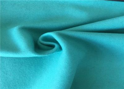 China 57/58 Inch Width Woven Wool Fabric Green Color OEM / ODM Acceptable for sale