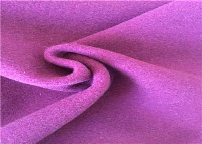 China Garment Suit Woven Wool Fabric Purple Color Beautiful Wool Crepe Fabric 580g/M for sale