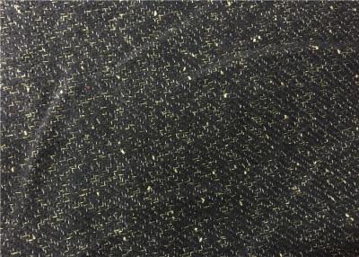 China 540G/M Fashion 30% Wool Rayon Blend Fabric Black For Autumn Coat for sale