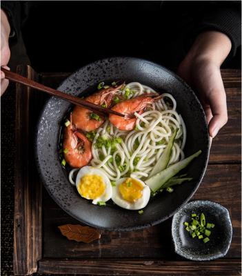 China Japanese style viable restaurant serving black soup 7/9 inch ramen ceramic bowl for sale for sale