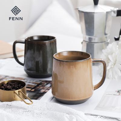 China Viable Personal Wholesale Custom Logo Coffee Mugs Custom Logo Custom Color Beeg Japanese Korean Ceramic Mug for sale