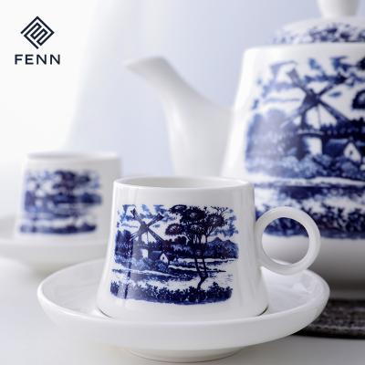 China Viable new products drinkware decal printing ceramic home afternoon tea sets/turkish tea set for gift for sale