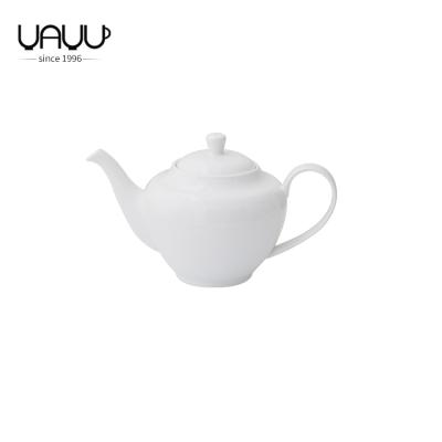 China Sustainable New Products Restaurant Coffee Used Custom Logo 900ml Coffee Pot / Ceramic Teapot for sale