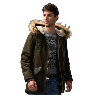 China Men's Thick Windproof Winter Jacket Cotton Long Hoodie Jacket Waterproof Warm Windproof Jacket for sale