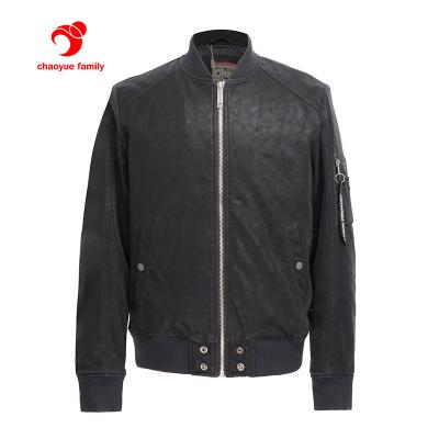 China Men's Waterproof Enclosed Motorcycle Coat Outerwear Leather Jacket Stand Collar Sleeve Windproof Leather Pocket for sale