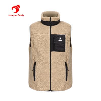 China Winter Vest Men QUICK DRY Outdoor Khaki Sleeveless Furry Coat Plus Size Mens Waistcoat for sale