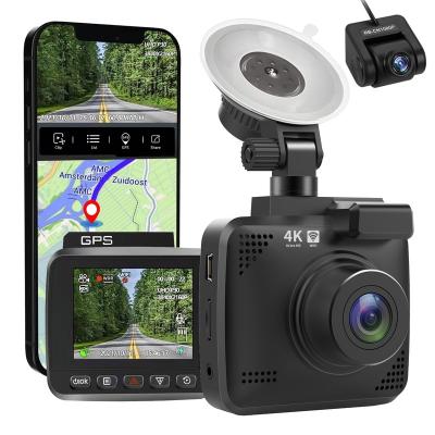 China Amazon Bestseller NIGHT VISION Dash Cam Dual Front and Rear Super Dash Cam IMX335 4k Night Vision Car Camera Buitt-in WiFi and GPS Dashcam for sale