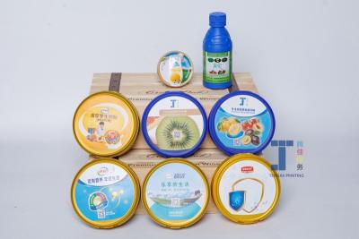 China Customized PP PE In Mould Labels For The Cap Of Milk Powder Can for sale