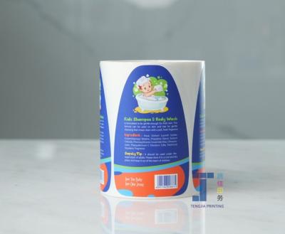 China Paper Vinyl PP Cosmetic Bottle Sticker Offset Printed Customized Size Design for sale