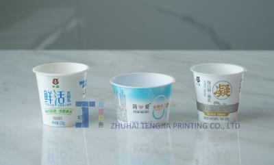 China IML In Mold Labeling Food Sticker Labels Ice Cream Cup Labels for sale