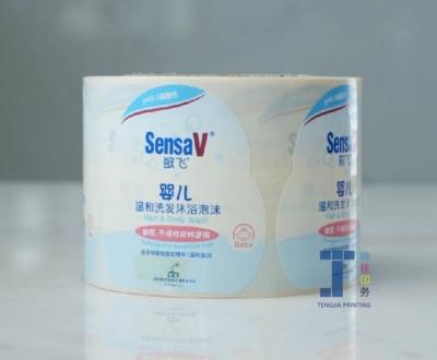 China Flexo Printing Shampoo Sticker Label In Roll Packaging Durable for sale