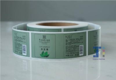 China Strong Adhesive  Shampoo Sticker Label Waterproof Roll Packaging for sale