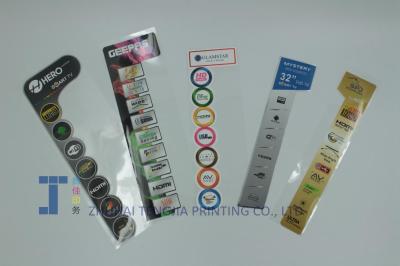 China 50micron-150micron CMYK Printed Transparent Labels Visible Tags for sale