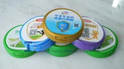 China Glossy Round In Mould Labels For Durable Surface Finish And Unique Shape for sale