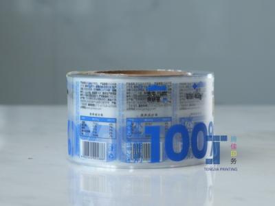 China Beverage Packaging See Through Label Stickers Clear Film Label Oil Proof for sale