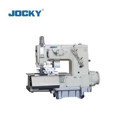 China Garment shops JK2000C-KD double needle belt flatbed loop sewing machine, with trimming device for sale