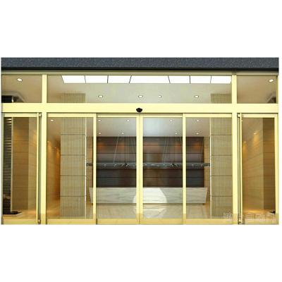 China Automatic Heat Insulation Sensor Tempered Glass Sliding Door for sale