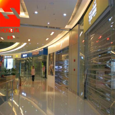 China Heat Insulation Crystal Transparent Electric Roller Shutter Door for Commercial Store for sale