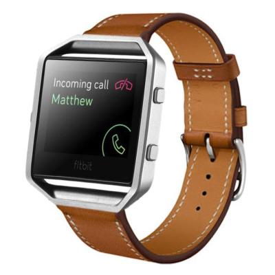 China Hot Sale Leather Rubber Watch Band For Fitbit Blaze Smart Watch Strap Belt Wristband for sale