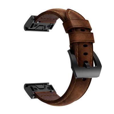 China Quick Install Quick Release Watch Band Genuine Leather Strap For Garmin Fenix ​​5s 20mm Watch Leather Straps for sale