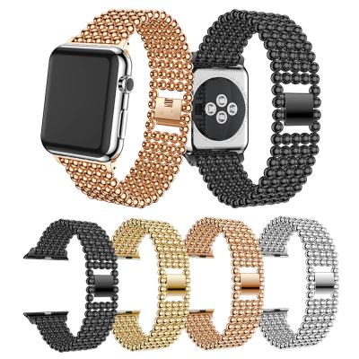 China Fanshion Premium Metal Bead Strap For Apple Watch Band iwatch Strap Series 4 3 2 1 38mm 42mm for sale