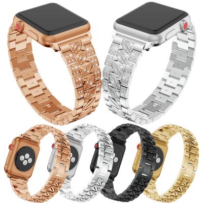 China Fanshion Luxury Diamond Wristband For Apple Watch metal bands iwatch to strap 38 42mm for sale