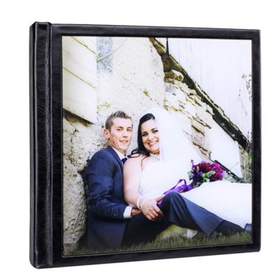 China Wedding gift leather with perspex window photo album frames handmade photo albums props for sale