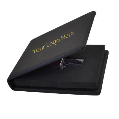 China Handmade Leather Handmade USB Box With Single Slot Wedding USB Gift Boxes for sale