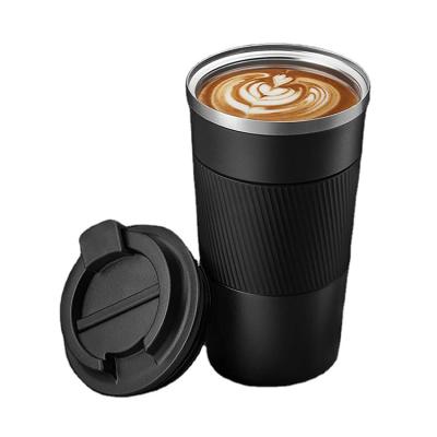 China Hot Selling Double Wall Tumbler Stocked Powder Coating Car Cup Stainless Steel Insulated Coffee Cup 12 Ounce for sale