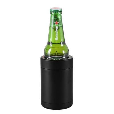 China Sustainable Australia Best Seller Vacuum Insulated Stubby Can Coolers Black Stainless Steel for sale