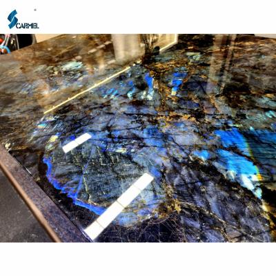 China Modern New Arrival Decorative Stone Slab Emerald Granite Labradorite Blue Blue Granite for Interior Wall Floor Slabs and Tiles for sale