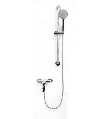 China With Sliding Bar Factory High Grade Copper Shower Suit Direct Cold And Hot Water Shower Set Home Bathroom Facilities Shower Faucet for sale