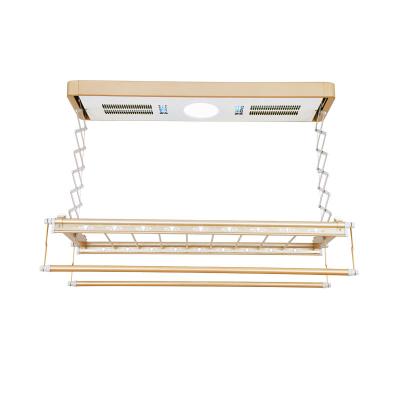 China Multifunctional LED Lighting Balcony Aluminum Electric Cloth Rack Drying Ceiling Mounted Cloth Hanger Rack for sale