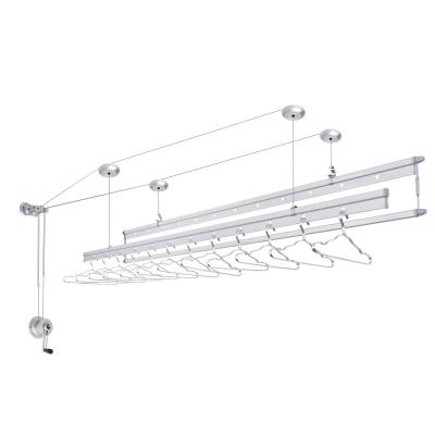 China Modern Lifting Aluminum Clothes Rack Multifunctional Ceiling Lifting Cloth Hanger Wholesale for sale