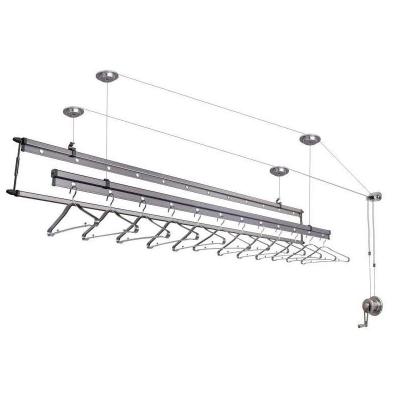 China Modern Full Aluminum Balcony Ceiling Mounted Hand Control Clothes Drying Rack for sale