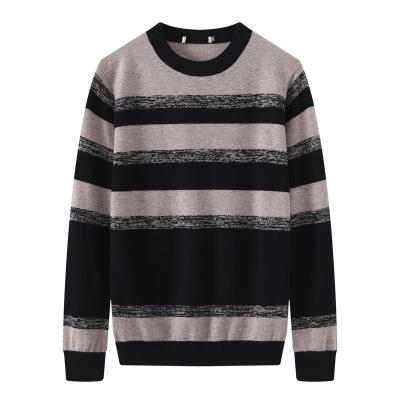 China 2022 Customized Breathable Knitted Mens Sweater Men Striped Sweater Knit Shirts Pullover for sale