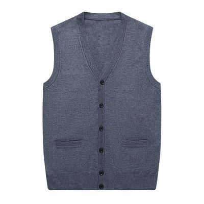 China Custom Anti-wrinkle Winter Knit Vest Men Sleeveless Sweater V-Neck Design Knit Sweater Vest Cardigan for sale