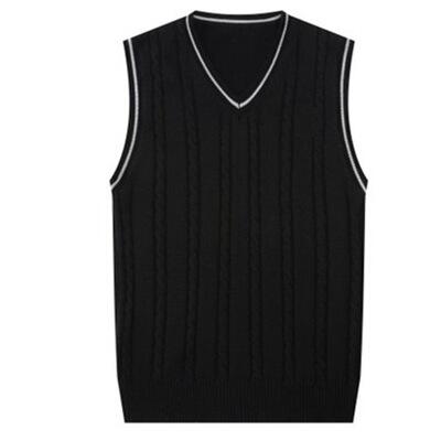 China Men's Breathable Fashionable Knitted Sweater Vest Sweater Sleeveless Sweater for sale