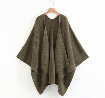 China Anti-pilling 2018 high quality wholesale no button ladies poncho shawls for sale