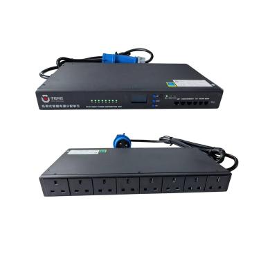 China Aluminum Alloy Intelligent Pdu Metered Pdu 1.5u Iec C13 C19 Smart Monitor Pdu Ip For Computer Center Idc for sale