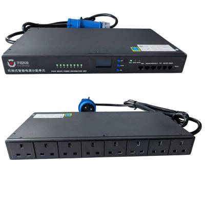 China Aluminum Alloy Intelligent PDU 2022 Hot Sell Remote Management Independent Control Data Collection Smart PDU For Computer Room for sale