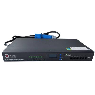 China Aluminum Alloy Intelligent PDU Remote Management Independent Control Data Collection Smart PDU for sale