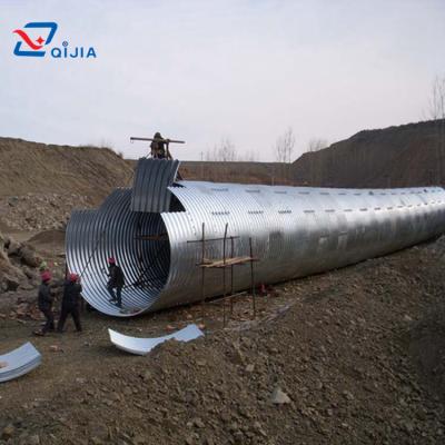 China Structure Pipe Round Sectional Shape Underground Assembly Galvanized Steel Culvert Corrugated Steel Pipe for sale