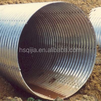 China Structure Pipe Large Diameter Corrugated Drainage Pipe Galvanized Steel Pipe Size Steel Pipe Sizes for sale