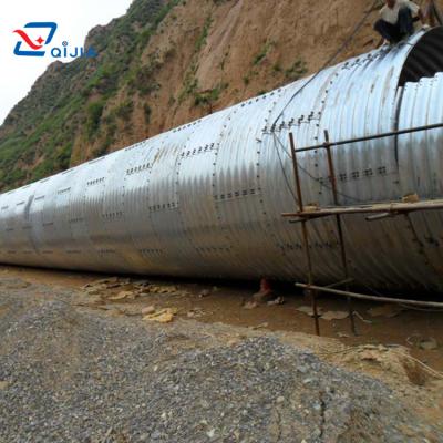 China Underground Zinc-Coating Corrugated Steel Structure Pipe Culvert Round Galvanized Steel Pipe Culvert for sale