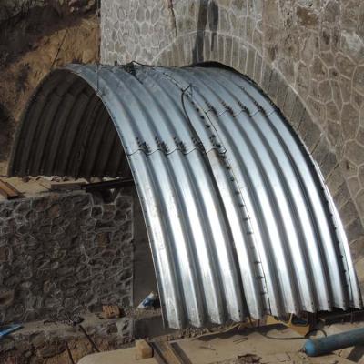 China Office Building Engineering Hardware Semicircle Culvert Arch Shape Corrugated Steel Durability Design for sale