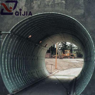 China Structure pipe galvanized corrugated steel culvert pipe for underpasses and small shelter-6 meters in diameter. for sale